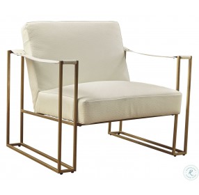 Kleemore Cream Leather Accent Chair