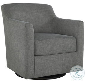 Bradney Charcoal Swivel Accent Chair