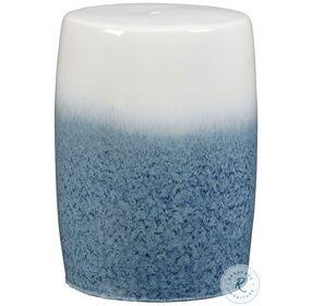 Ikegrove White and Blue Outdoor Stool