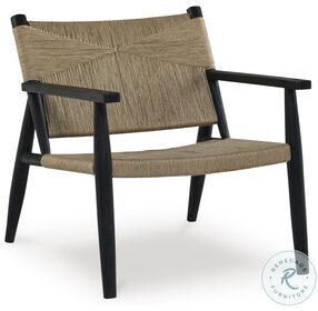 Halfmore Black And Natural Accent Chair