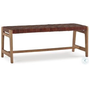 Lemmund Natural And Brown Accent Bench