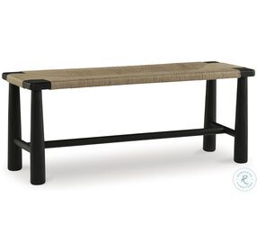 Acerman Black And Natural Accent Bench