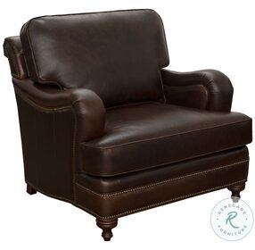 Oliver Espresso Leather Chair