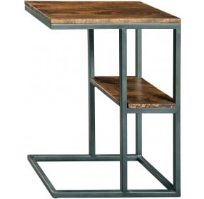 Forestmin Natural and Black Accent Table