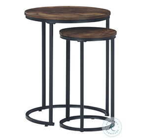 Briarsboro Rustic Brown And Black Accent Table Set of 2