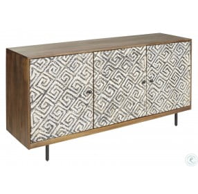 Kerrings Natural Black And Ivory Accent Cabinet