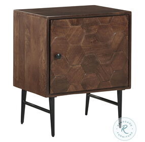 Dorvale Medium Brown And Black Accent Cabinet