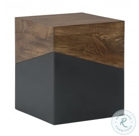 Trailbend Light Brown And Gunmetal Accent Table