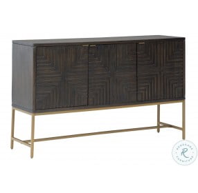 Elinmore Brown And Gold Accent Cabinet
