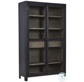 Lenston Black And Warm Gray Tall Accent Cabinet