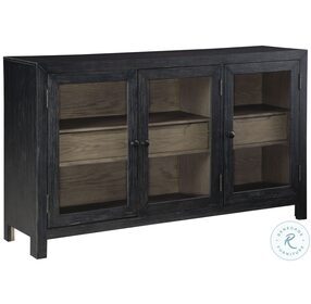 Lenston Black And Warm Gray Short Accent Cabinet