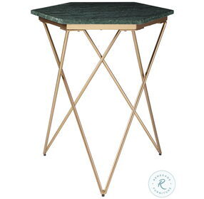 Engelton Gold And Green Accent Table