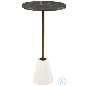 Caramont Black And White 12" Accent Table