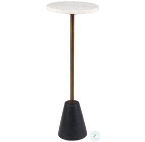 Caramont Black And White 10" Accent Table