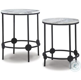 Beashaw Gray And Black Accent Table Set of 2