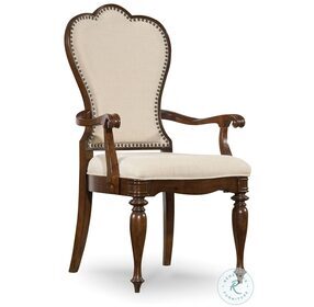Leesburg Traditional Mahogany upholstered Arm Chair Set Of 2
