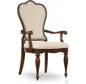 Leesburg Beige Upholstered Arm Chair Set of 2