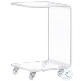 A620-29 Clear Acrylic Chairside Table
