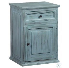 Liza Distressed Antique Turquoise Nightstand