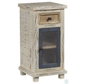Stella Distressed Earth Tones Small Chairside Cabinet