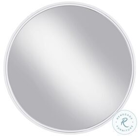 Brocky White Small Accent Mirror