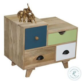 Outbound Natural And Multi Large Nightstand