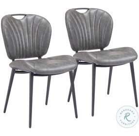 Terrence Vintage Gray Dining Chair Set Of 2