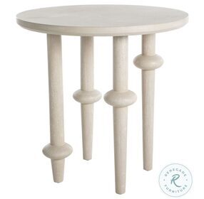 Aba Cerused White Side Table