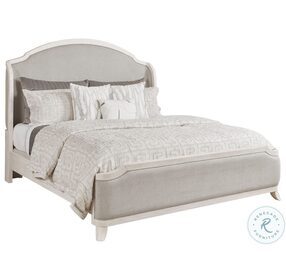 Carlyn Eggshell California King Upholstered Shelter Bed