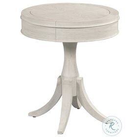 Marcella Eggshell Round End Table