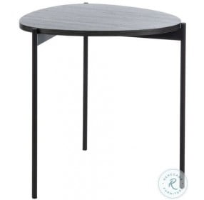 Sven Dark Gray Oak And Black Side Table