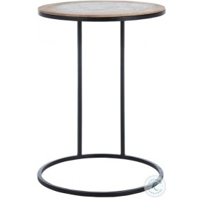 Gemma Black Agate And Natural Side Table