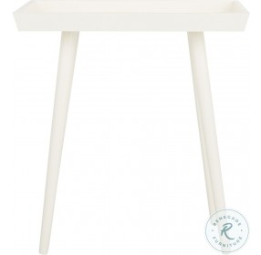 Nonie Antique White Tray Accent Table