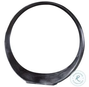 Orbits Black Nickel Large Ring Sculpture