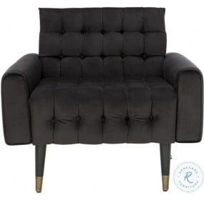 Amaris Shale And Black Tufted Accent Chair
