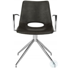 Dawn Gray And Stainless Steel Swivel Office Chair