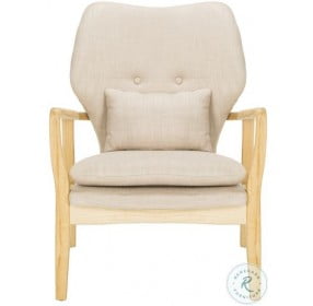 Tarly Beige And Natural Accent Chair