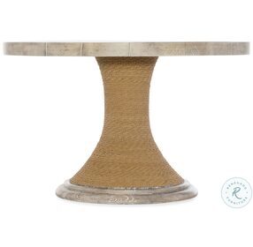 Amani Buff Almond 48" Round Pedestal Dining Table