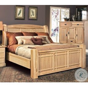 Amish Highlands Natural Queen Arch Panel Bed