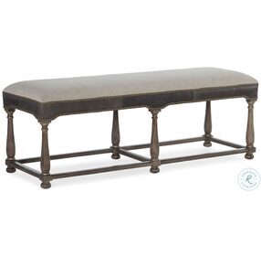 Woodlands Beige And Medium Tone Brownish Gray Bed Bench