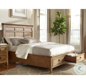 Alta Brushed Ash Queen Panel Storage Bed