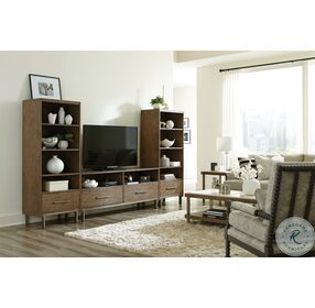 Amara Rich Taupe and Aged Gunmetal Gray Entertainment Center