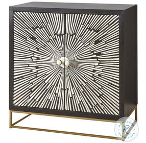 Amika Black And White 2 Door Accent Cabinet
