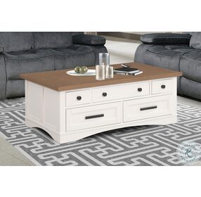 Americana Modern Cotton Occasional Table Set With Lift Top