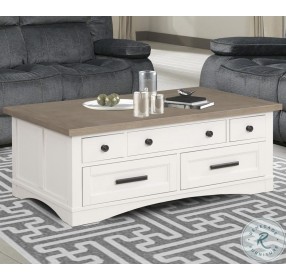 Americana Modern Cotton Occasional Table Set With Lift Top