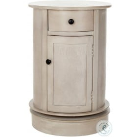 Tabitha Vintage Gray Swivel Accent Table