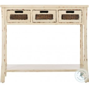 Autumn Vintage Cream 3 Drawer Console Table