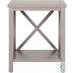 Candence Gray Cross Back End Table