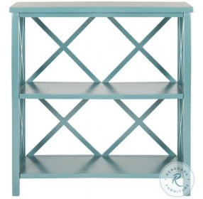 Liam Teal 2 Tier Open Bookcase
