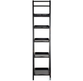 Asher Black Leaning 5 Tier Etagere